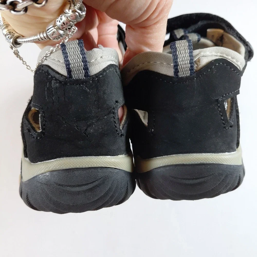 Hobibear Big Kids Black Gray  Sport Water Shoes Sandals Size 1.5 Boys Girls